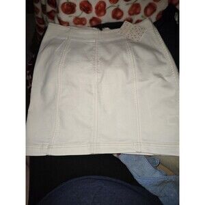 Free People Modern Femme Panel Mini Skirt in Stark White Size 12 Cottagecore